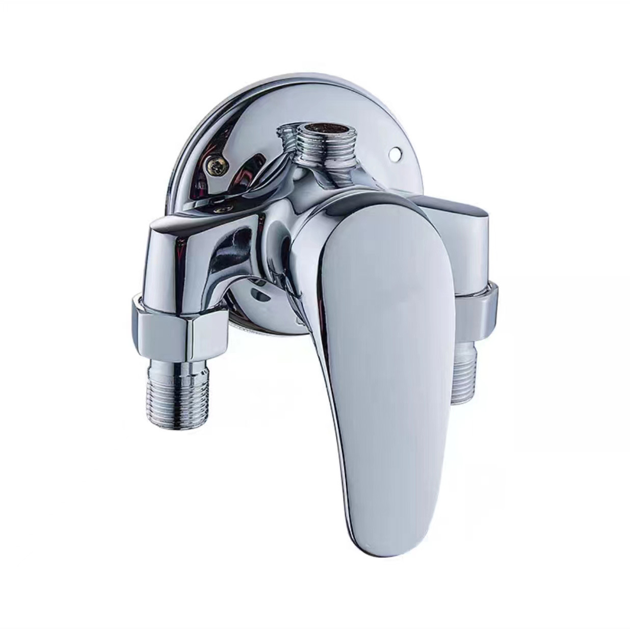 All-copper exposed cold and hot water mixing valve, shower faucet, solar mixing valve, water heater switch, shower head set Item Picture