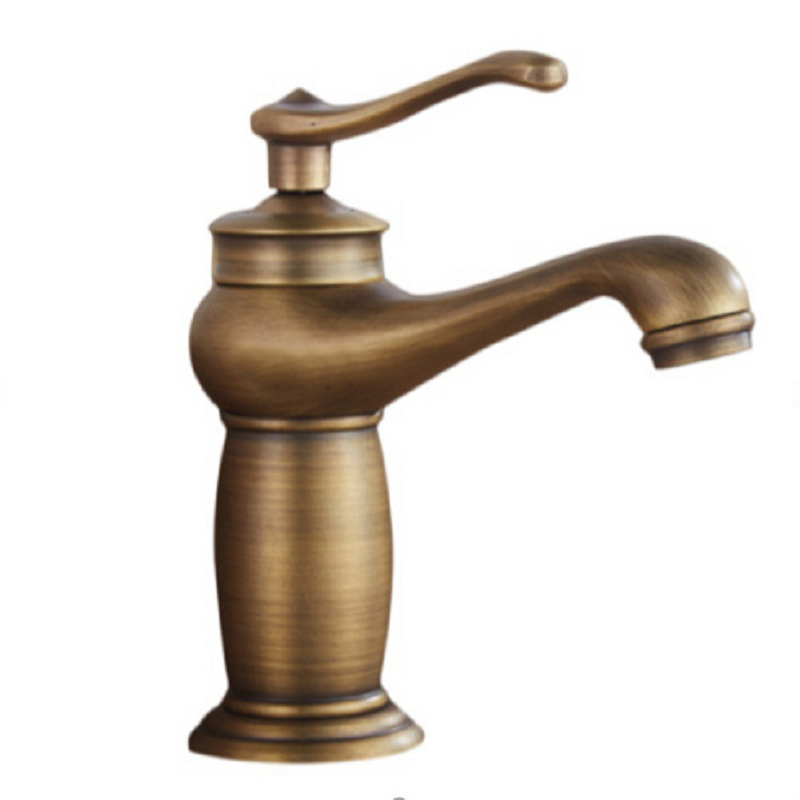 Manufacturer's cross-border stock wholesale of antique faucets, all-copper European retro dish basin faucets, and kitchen mixed faucets Item Picture