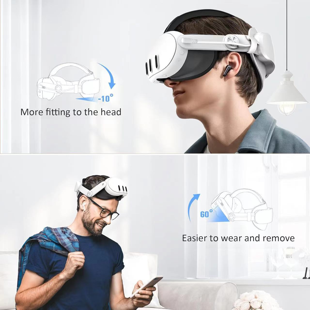 The new Oculus quest3 headset RGB adjustable headset 6000 mah VR headset accessory Application Scenario