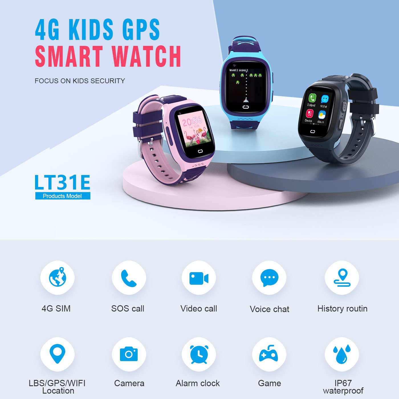 Cross-border children's smart smartwatch 4G full network compatibility SIM card video call male and female location photo LT31 Application Scenario