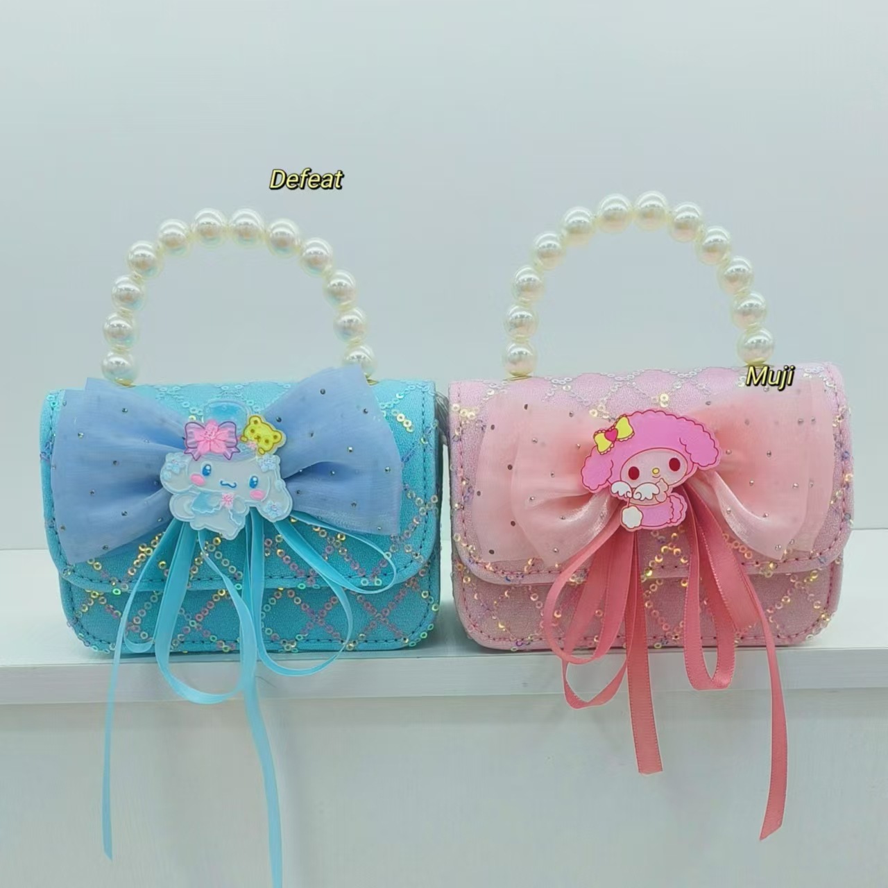 The Melody Pearl hand-held princess bag, the crossbody Kumi accessory bag, the bow girl lucky money bag, and the chain are small details Picture