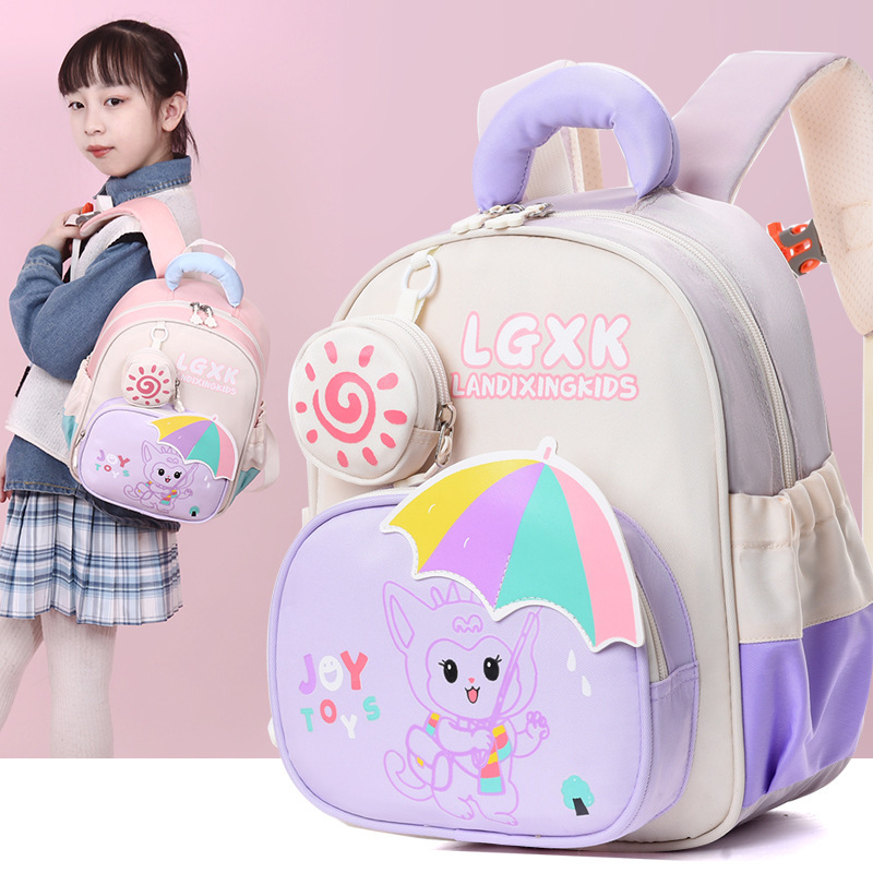 New cross-border kindergarten student schoolbag, cute cartoon backpack for boys and girls, trendy carry for children aged 2 to 5 Application Scenario