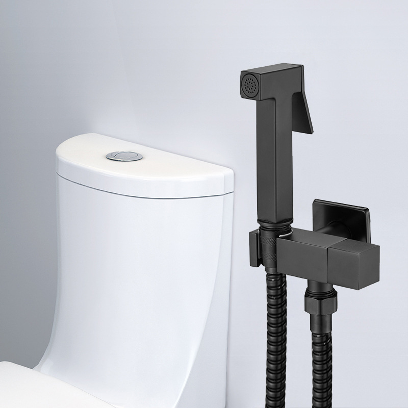 Square spray gun faucet single cold water toilet companion set copper main body pressurized spray gun bottom washer details Picture
