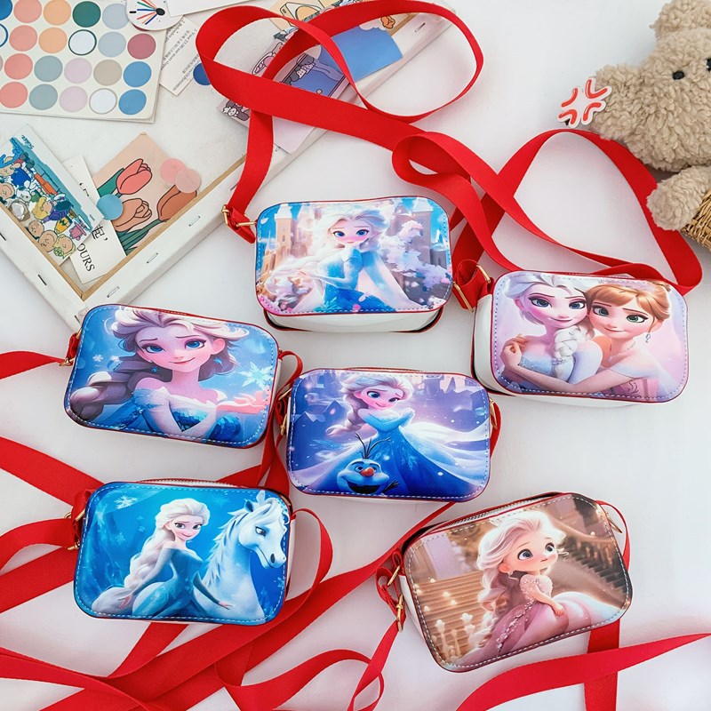 The 2025 new children's mini bag is a cute and trendy crossbody bag for girls, a cute princess cartoon and fashionable kids' bag full figure