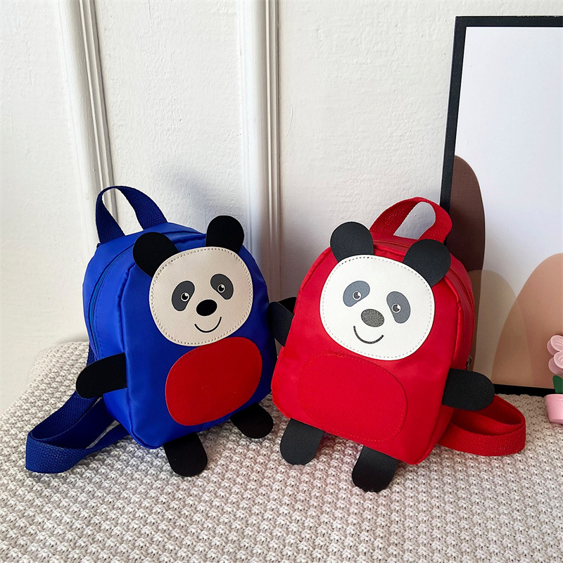 2021 New Style kindergarten schoolbag, Small class children's anti-wandering backpack, cute Panda children's backpack details Picture