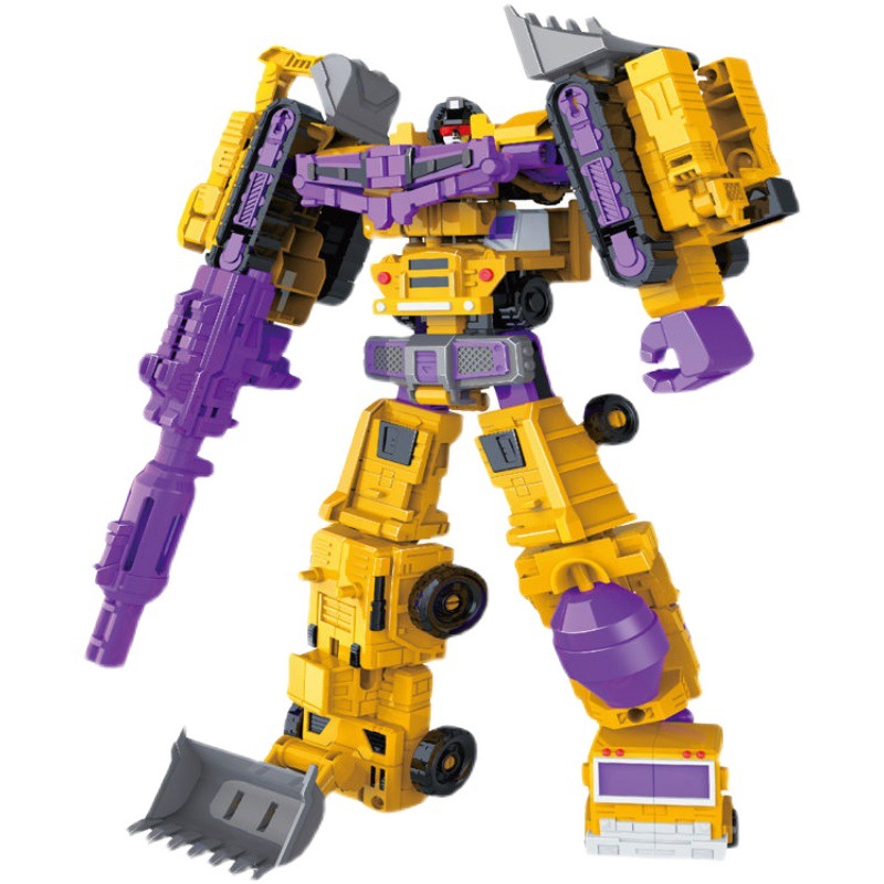 Six-in-one powerful transformation toy, engineering car robot, King Kong combination model, children's little boy gift Item Picture