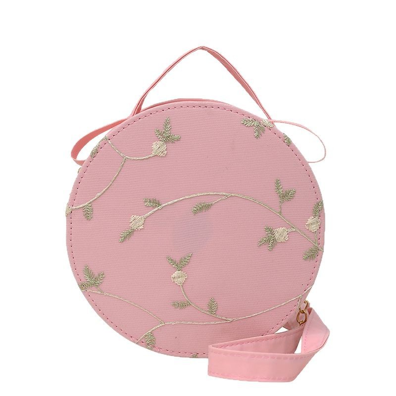 A fresh and elegant Chinese-style lady's small round bag, a new cross-border fashionable and versatile single-shoulder bag, and a Korean-style lace creative crossbody bag Item Picture