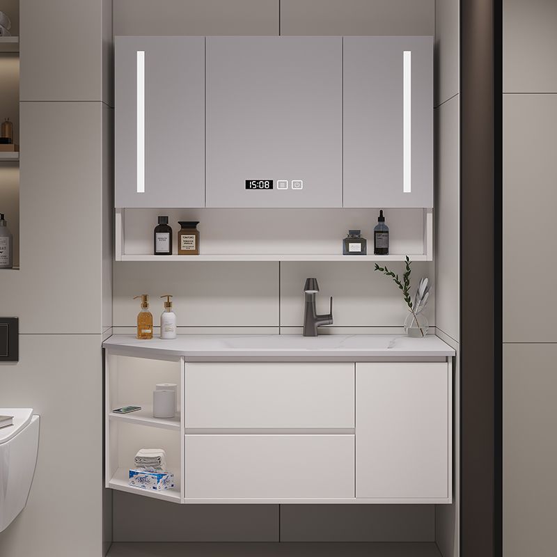 Processed angled rock plate hot-bent one-piece basin, special-shaped basin, bathroom cabinet combination, bathroom hand washing, face washing and washbasin Application Scenario