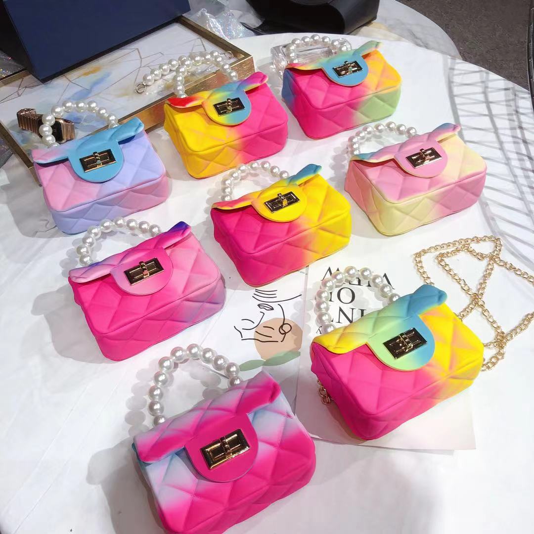 2025 Best-selling mini and compact jelly bag, candy-colored diamond-shaped crossbody bag, new versatile chain small square bag details Picture