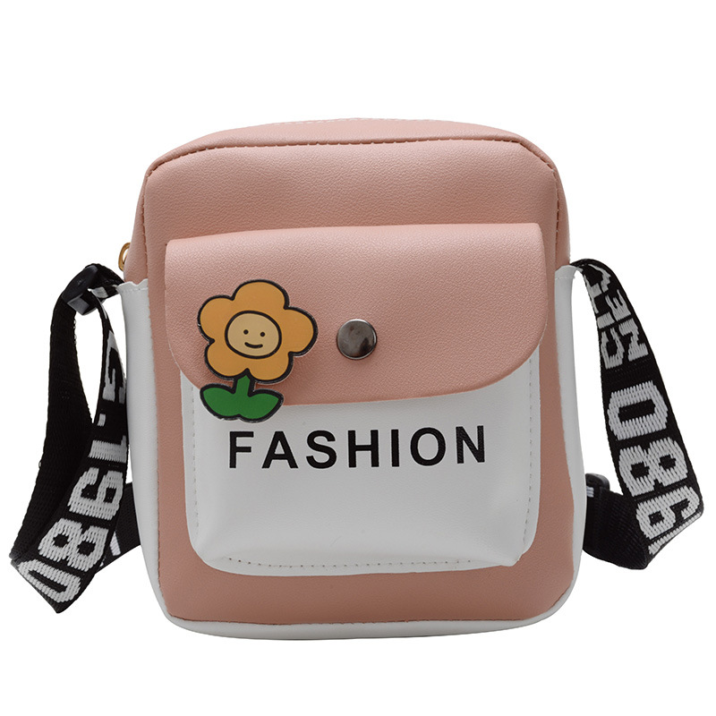 Wholesale of new Korean-style small square bags, cute single-shoulder bags for export, wide-shoulder crossbody bags, cosmetic bags, mobile phone bags and women's bags Item Picture