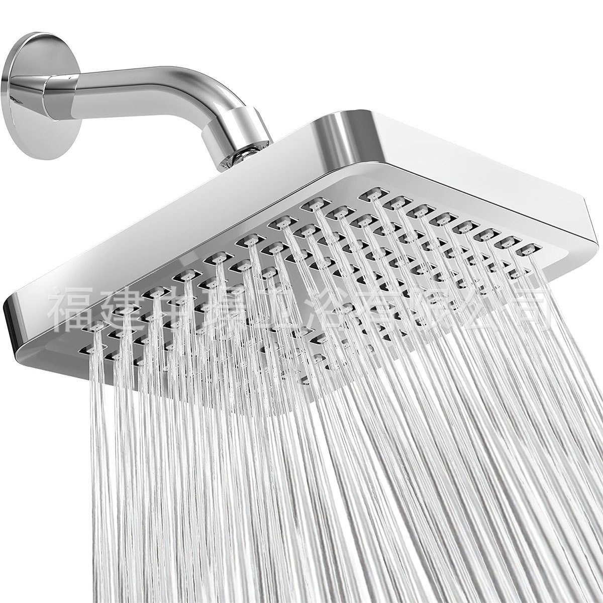 Original manufacturer of American new electroplated filter top spray cross-border bathroom 6-inch square pressurized shower head set Item Picture