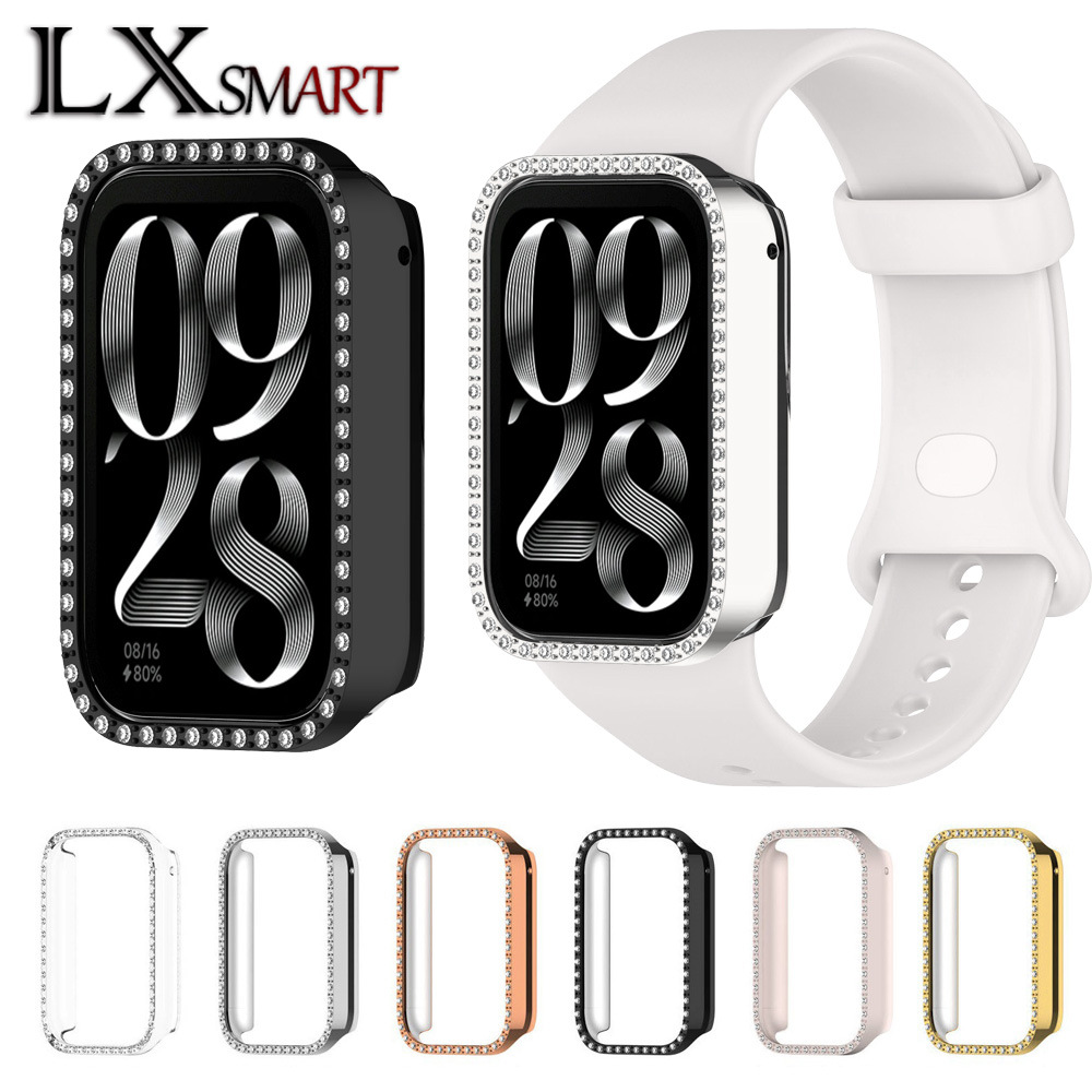 Suitable for Xiaomi Band 10 protective case xiao Mi 8/9 Watch 8/9 Pro protective case PC single diamond skeleton watch full figure