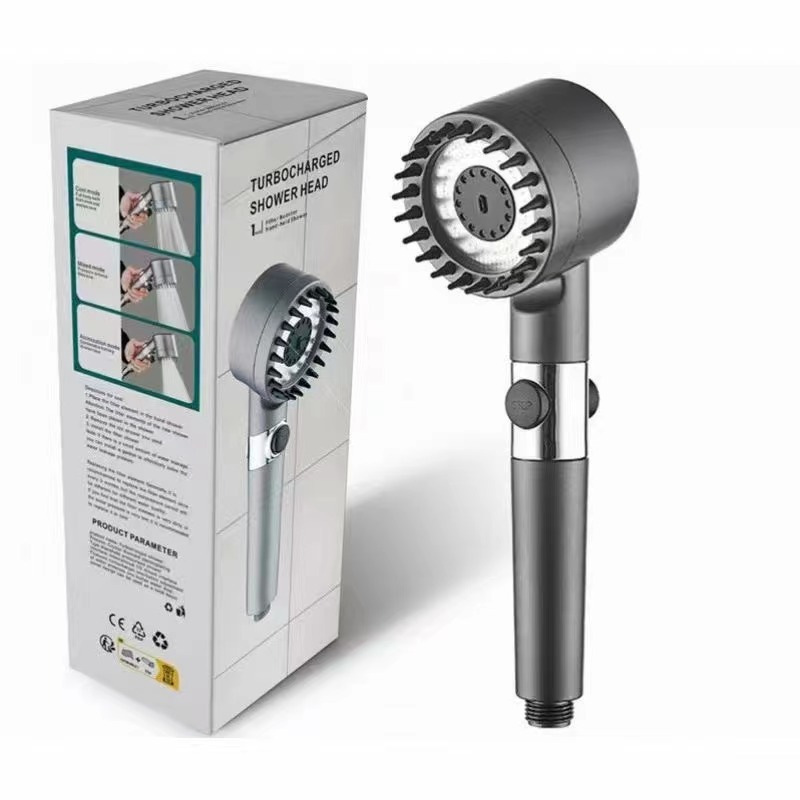 Wholesale of cross-border wearable showerhead, super powerful bathroom shower filtration, handheld showerhead set Item Picture