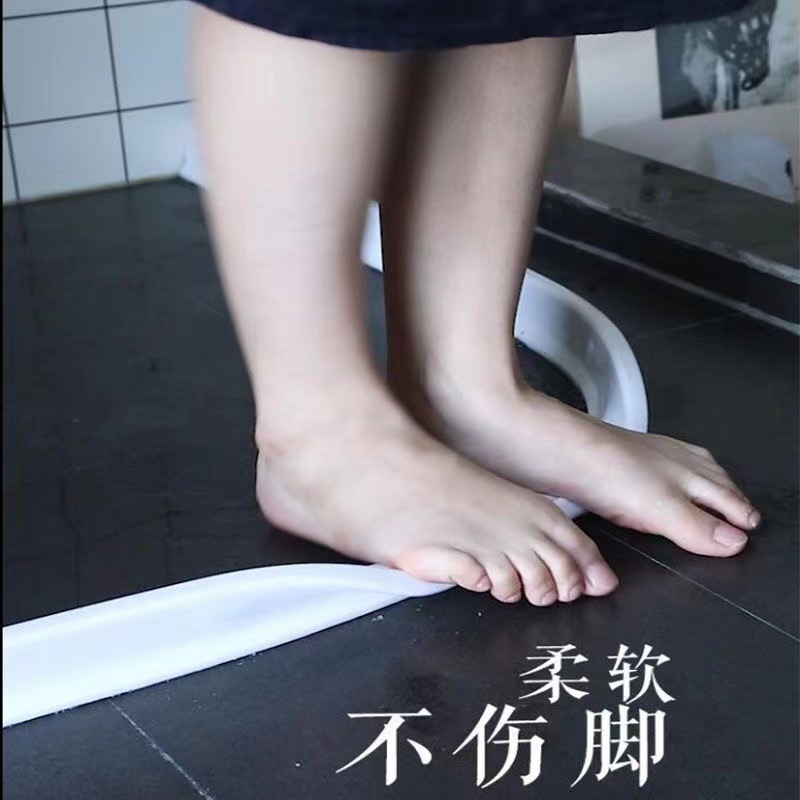 Bathroom water barrier strip, shower room dry-wet separation waterproof strip, threshold self-adhesive flexible silicone strip Application Scenario