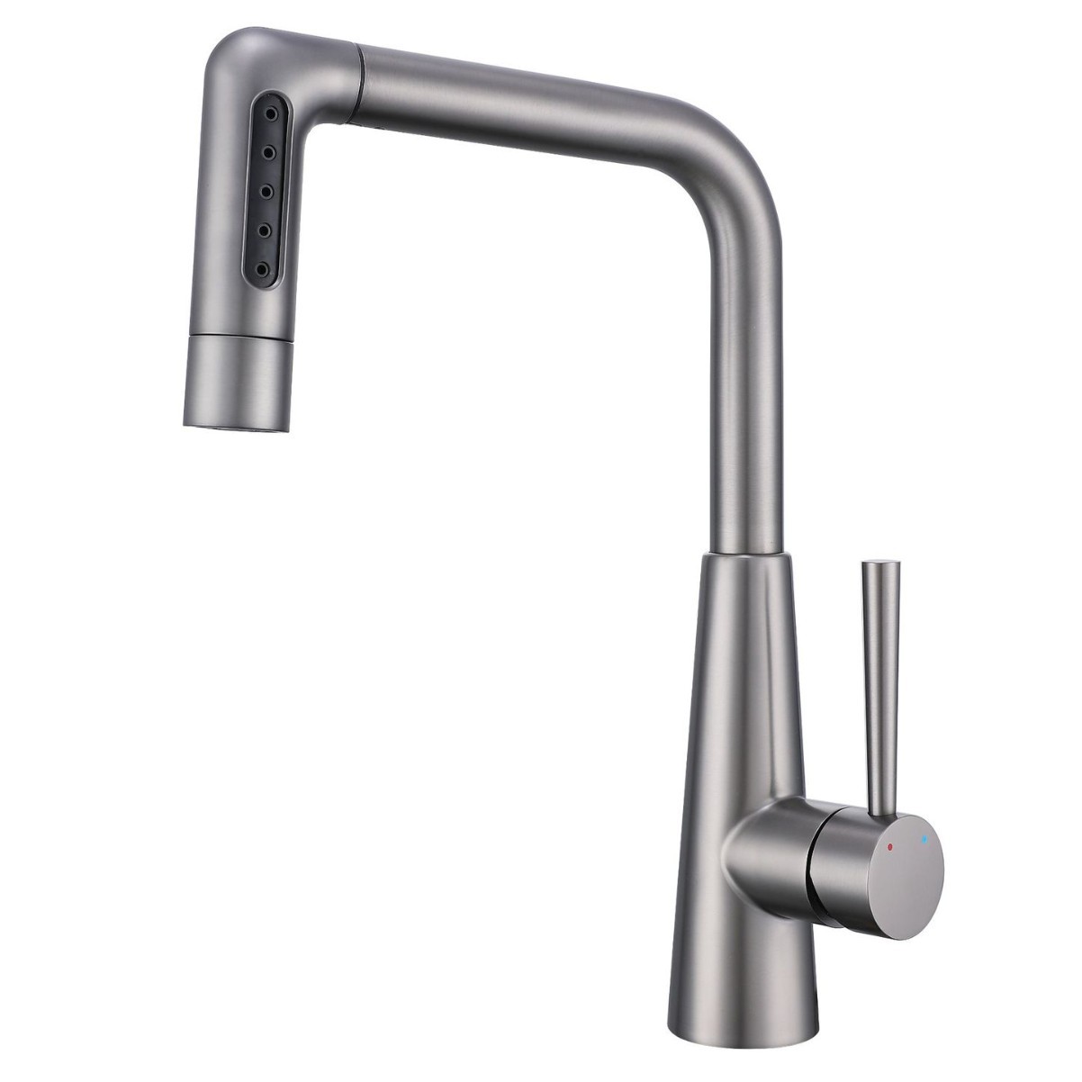 Multi-functional hot and cold faucet, intelligent infrared sensor hot and cold pull-out faucet, sink, kitchen use full figure