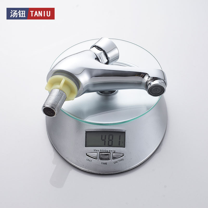 All-copper single-cold press-type delay faucet, hand-pressed cold and hot delay valve for public toilet washbasins Application Scenario