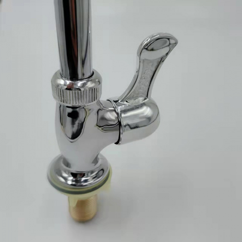 Wholesale of plastic steel faucet, small vertical single cold water sink basin, rotating faucet, 4-point faucet manufacturer Application Scenario
