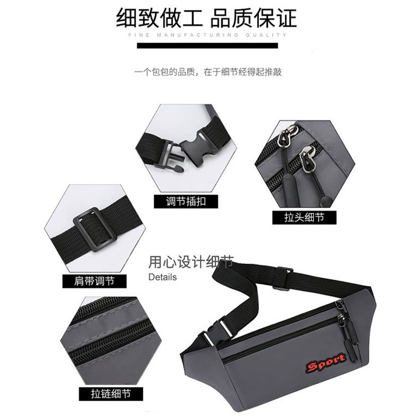 New bags: crossbody bag, women's fashion, multi-functional, men's single-shoulder bag, outdoor sports chest bag, mobile phone waist bag, men's bag details Picture