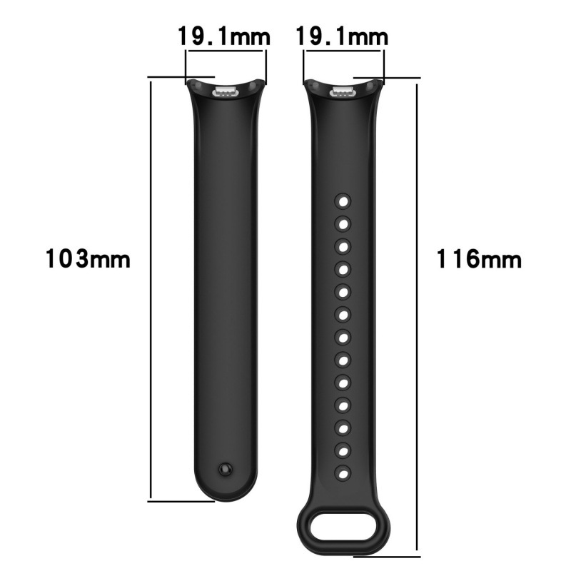 Compatible with Mi Band 8/9NFC metal interface band, Mi Band 9NFC Sports hole style wristband details Picture