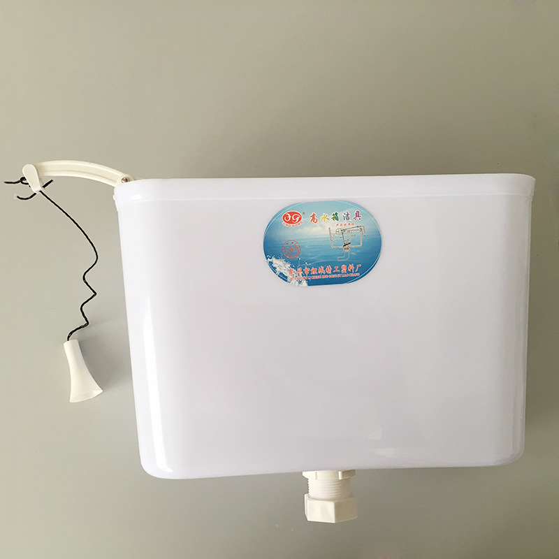 One piece of 12 sets of old-fashioned water-saving high-pressure hand-pulled water tank plastic pull rod squat toilet in Southeast Asia details Picture