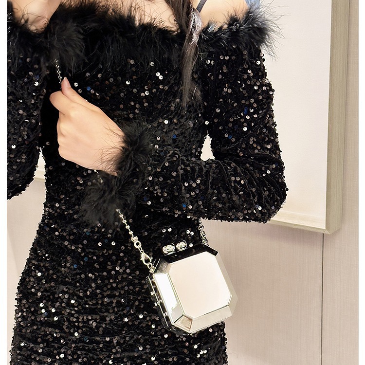 2025 New style of European and American cross-border fashion and personalized design acrylic bag box, shiny and popular chain crossbody bag Application Scenario