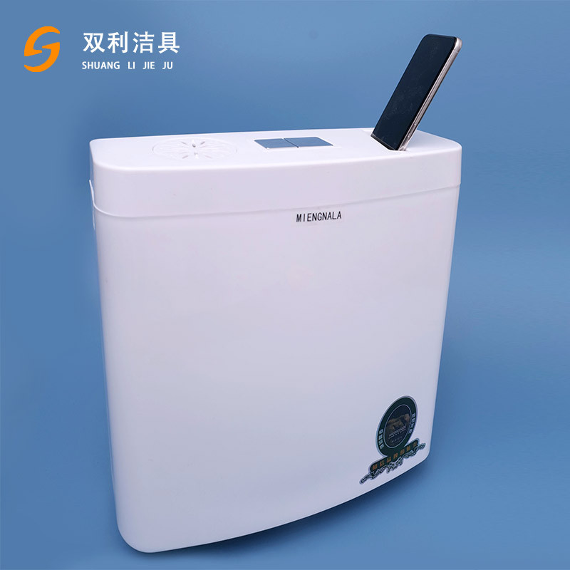 Bathroom, household toilet, squat toilet, flushing tank, wall-mounted, large flushing force, thickened, no need for drilling, wall-mounted type details Picture