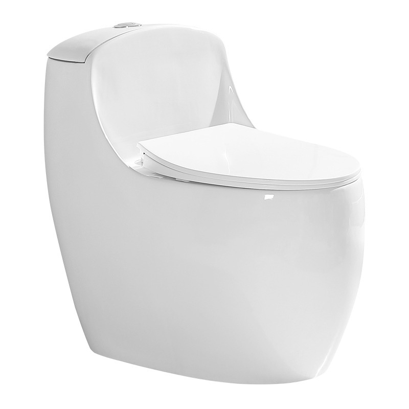 Household toilet, water-saving egg-shaped toilet, super vortex siphon type, small apartment, silent, odor-proof, split-proof large pipe seat toilet Item Picture