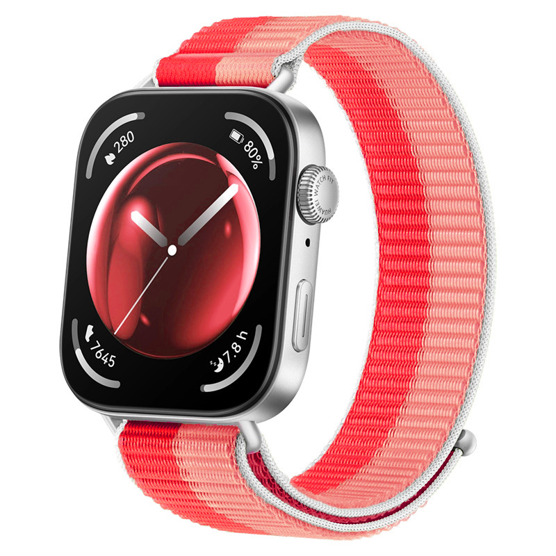 HUAWEI fit4pro watch strap: Huawei fit4/3 metal head grain one-piece nylon loop strap Application Scenario