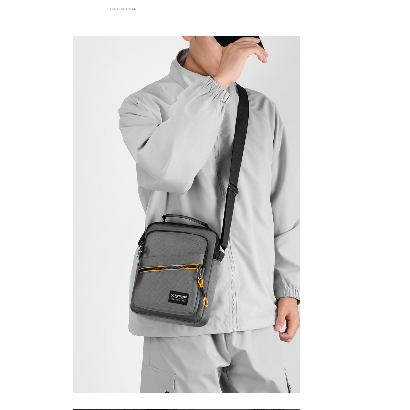 New simple and casual outdoor single-shoulder bag, men's outdoor waterproof trendy handbag, men's color-matched Korean version crossbody bag Application Scenario