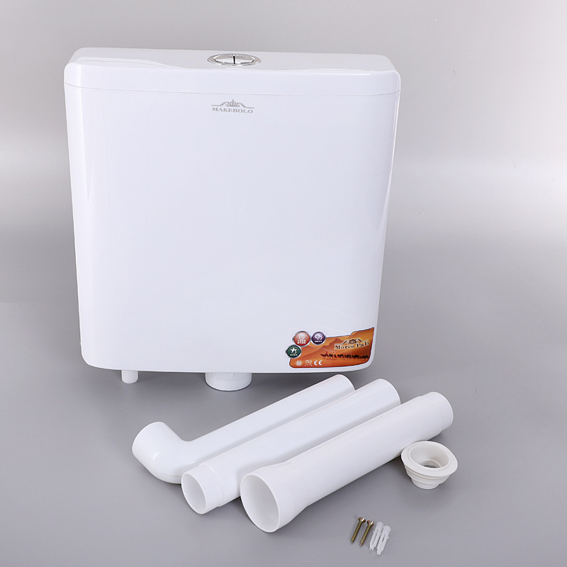 Toilet squat toilet, silent water tank, squat toilet, double-speed flushing water tank, household water pump, wall-mounted large-capacity strong flushing water tank Specification drawing