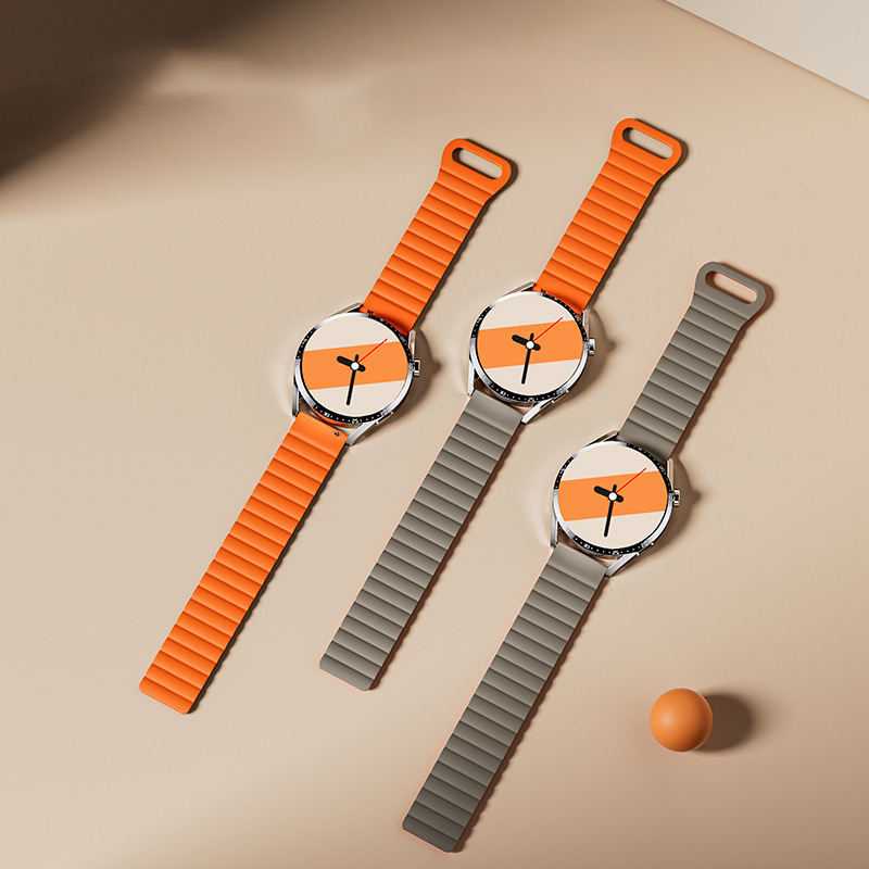 The dual-color magnetic silicone watch strap is compatible with Huawei Watch 5, GT5, Samsung 6, Xiaomi s4, Garmin Universal 20mm and 22mm Application Scenario