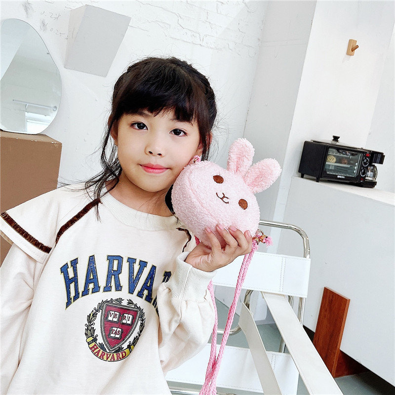 The 2020 autumn and winter new cartoon children's bag, cute little rabbit kids, baby coin purse, mini girls' small bag, fashionable Specification drawing