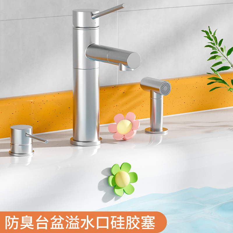 Washbasin overflow hole plug, washbasin overflow outlet seal cover, washbasin side hole silicone plug, sink plug full figure