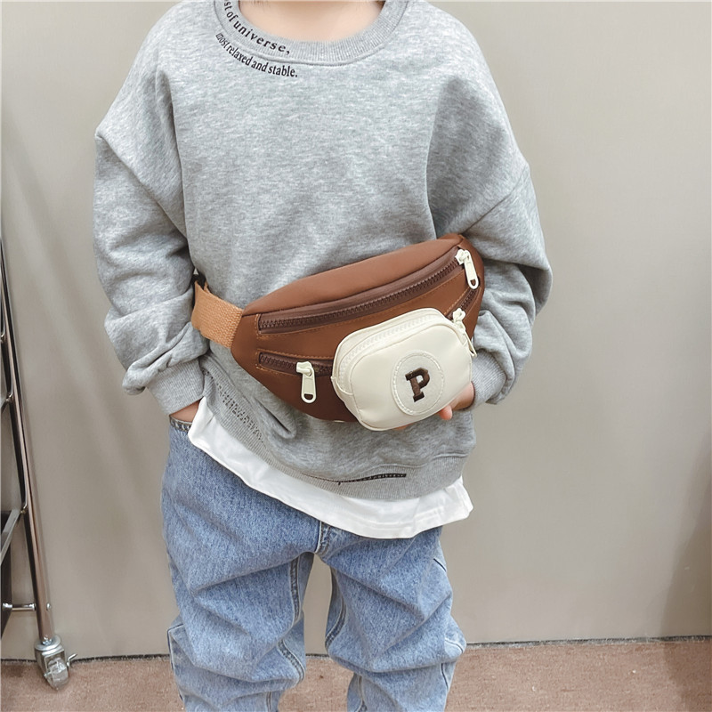 Korean-style fashionable, sporty and cool children's chest bag, fresh and stylish letter waist bag, lightweight crossbody bag for going out Application Scenario