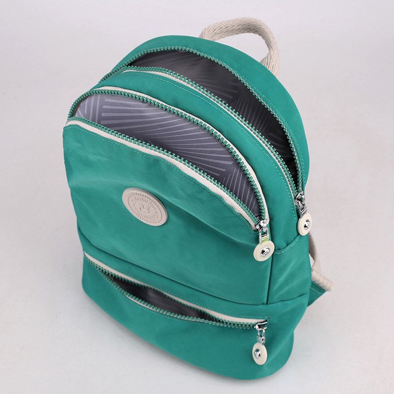 Cross-border exclusive ladies' backpacks, outdoor casual portable backpacks, large-capacity water-resistant nylon schoolbags for school details Picture