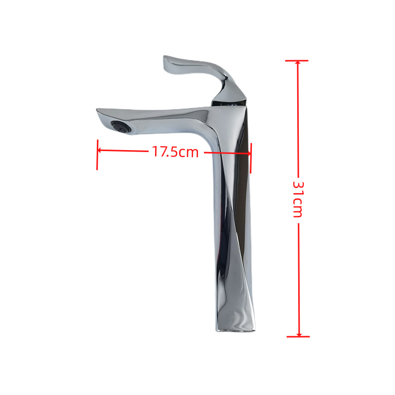 Foreign trade high-end twisted dough mixed water basin faucet with high zinc alloy cold and hot bathroom under-counter washbasin faucet Application Scenario