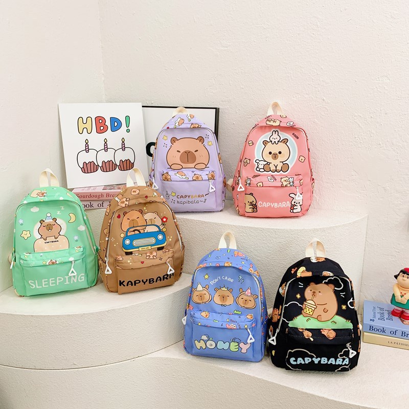 Trendy printed backpacks for junior high school and primary school students, large-capacity pressure-reducing backpacks, cute printed series student bags Specification drawing