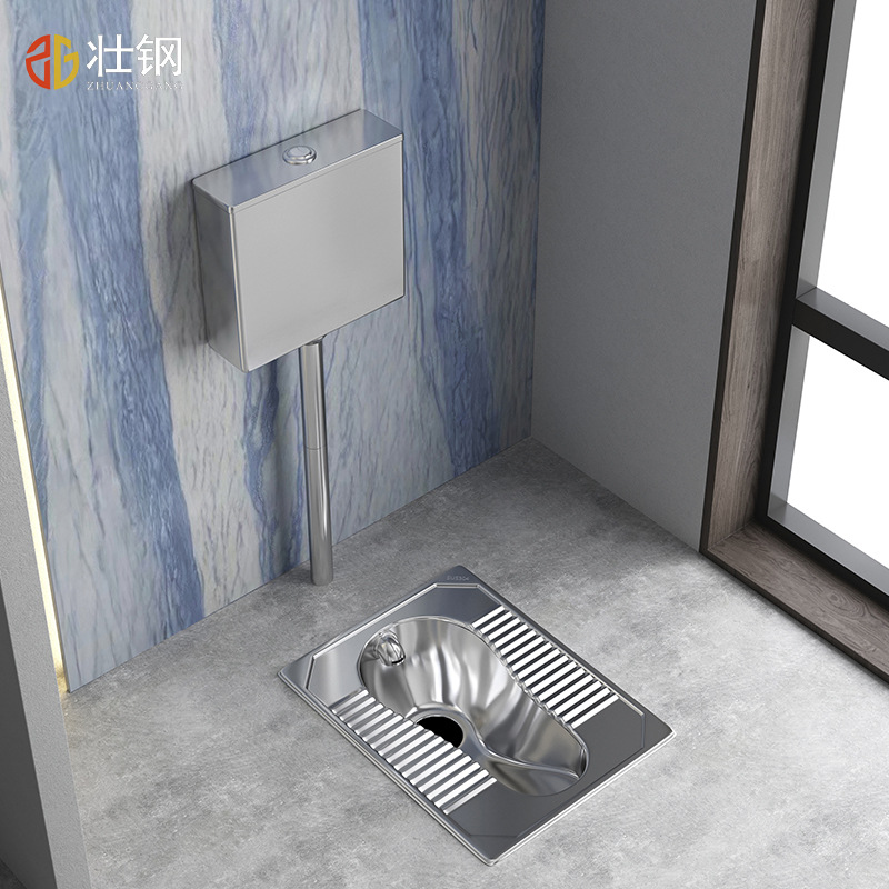 Zhuanggang 304 stainless Steel squat Toilet Factory Direct sales, bathroom squat toilet, squat pit type squat toilet bowl, anti-odor squat toilet Specification drawing
