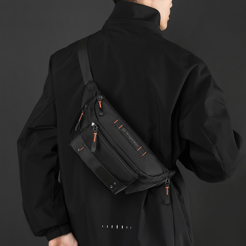 WEPOWER's new outdoor waist bag, commuting and travel fashion single-shoulder bag, waterproof crossbody bag, running and cycling chest bag details Picture