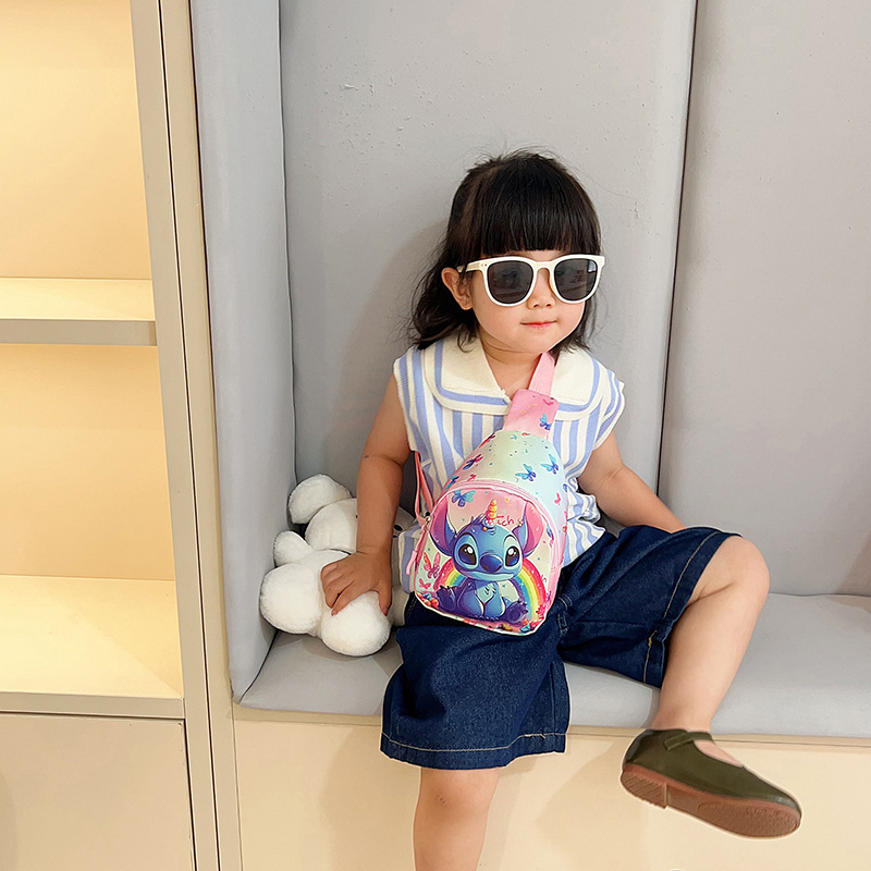 2025 Cartoon children's bags, fashionable and casual crossbody bags for boys and girls, new trendy matching coin purse, boys' chest bag details Picture