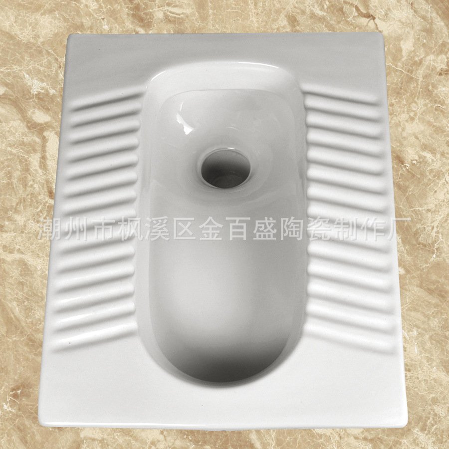 Ceramic squat toilet with water trap, direct sales from squat toilet manufacturer, toilet bowl, squat toilet, toilet bowl, Jinbaisheng Sanitary Ware 7225S Specification drawing