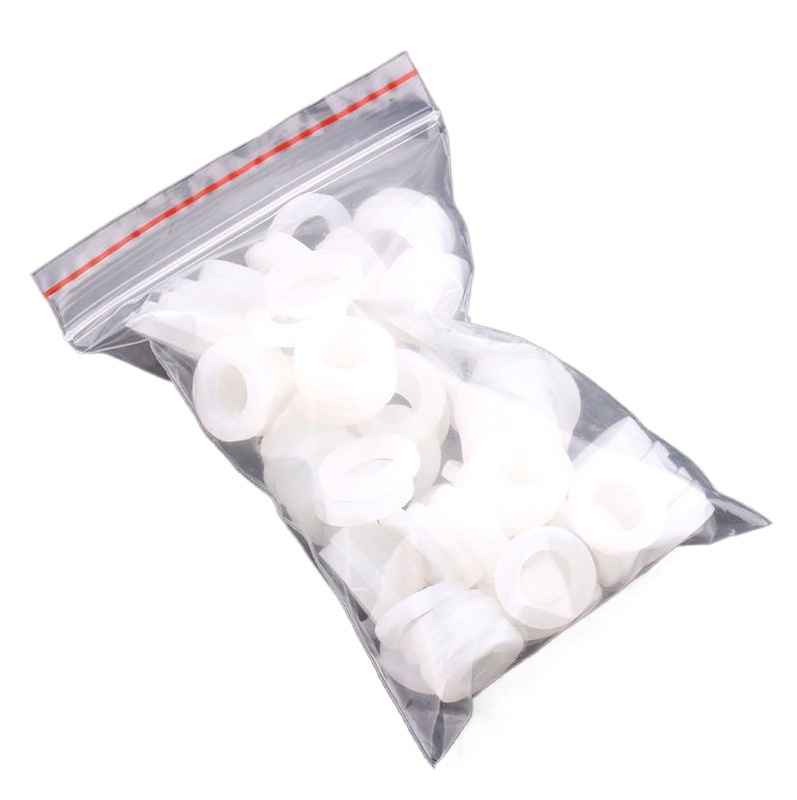 4-point white silicone gasket, shower hose water inlet pipe gasket, sealing ring, rubber gasket, shower head gasket Item Picture