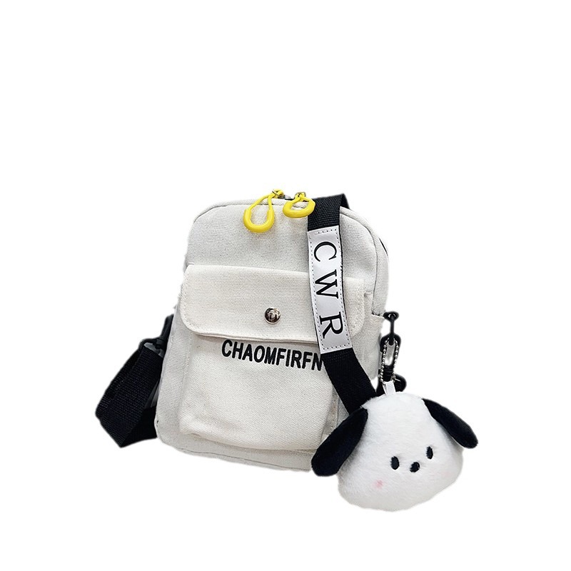ins canvas small bag for women 2024 New Korean style versatile crossbody bag, fashionable and simple student shoulder bag wholesale Item Picture