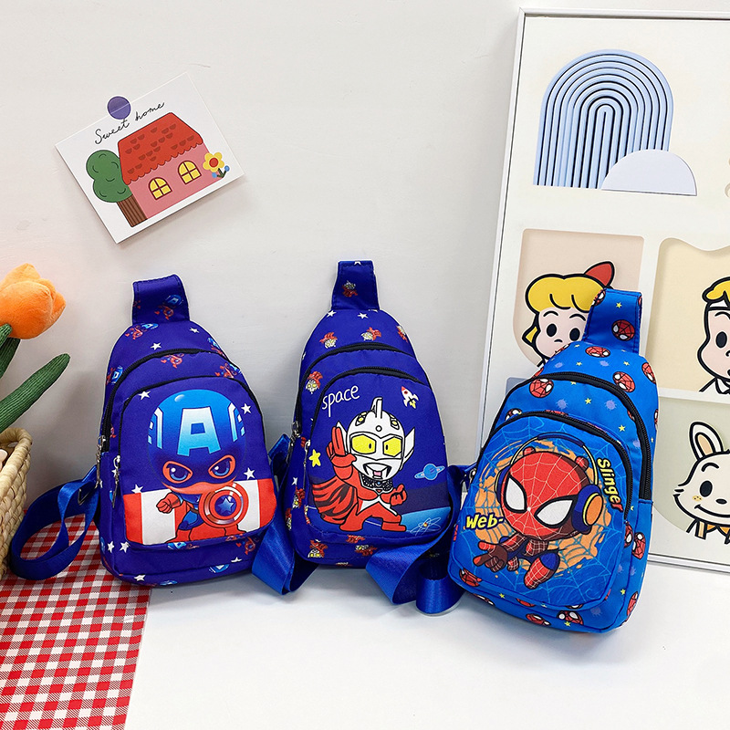 New children's chest bags with trendy and cool prints, single-shoulder bags, perfect for boys' casual outings, and wholesale crossbody bags full figure