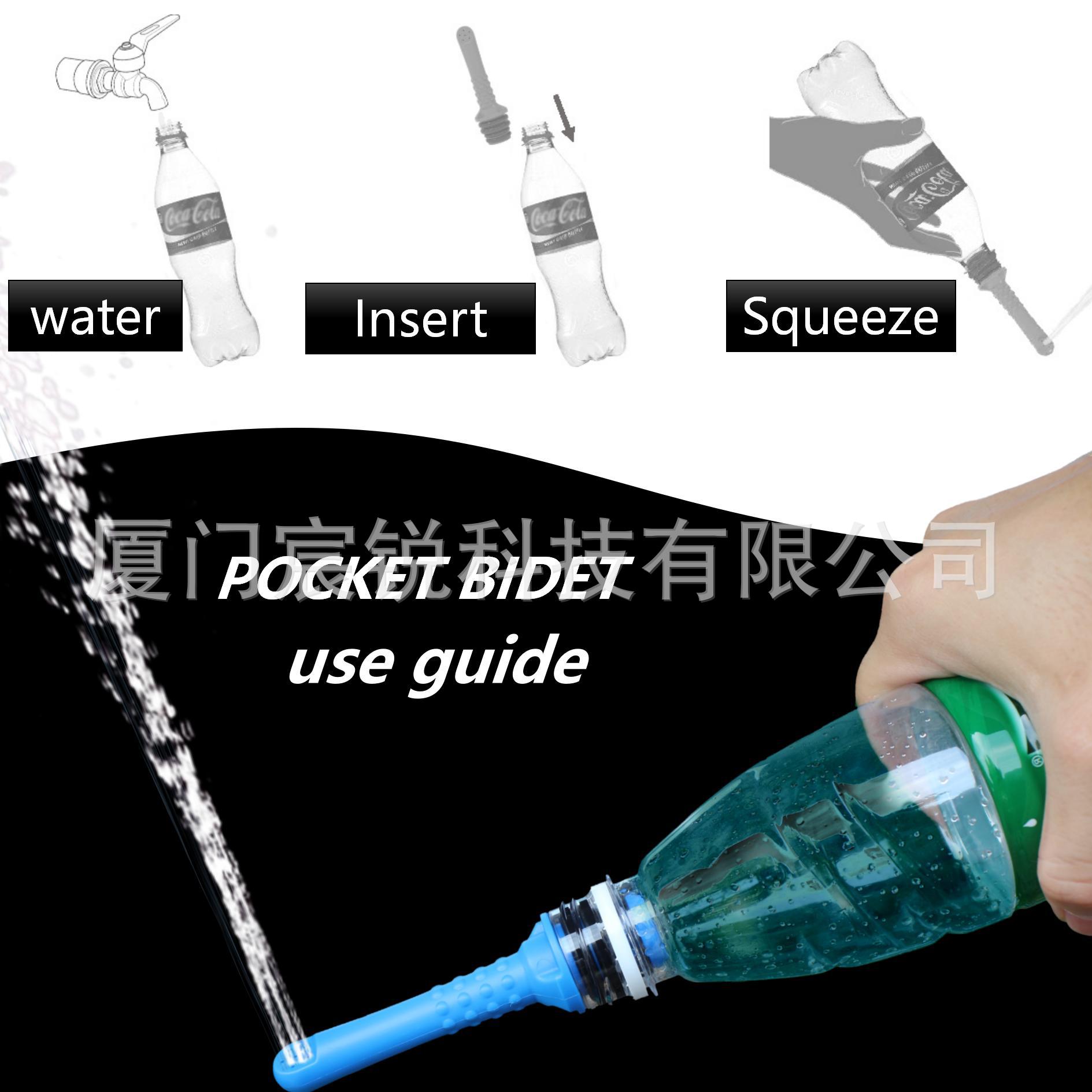 Mini portable washer, women's washer, travel cleansing device, bottom washing wonder device, cross-border TEMU Specification drawing