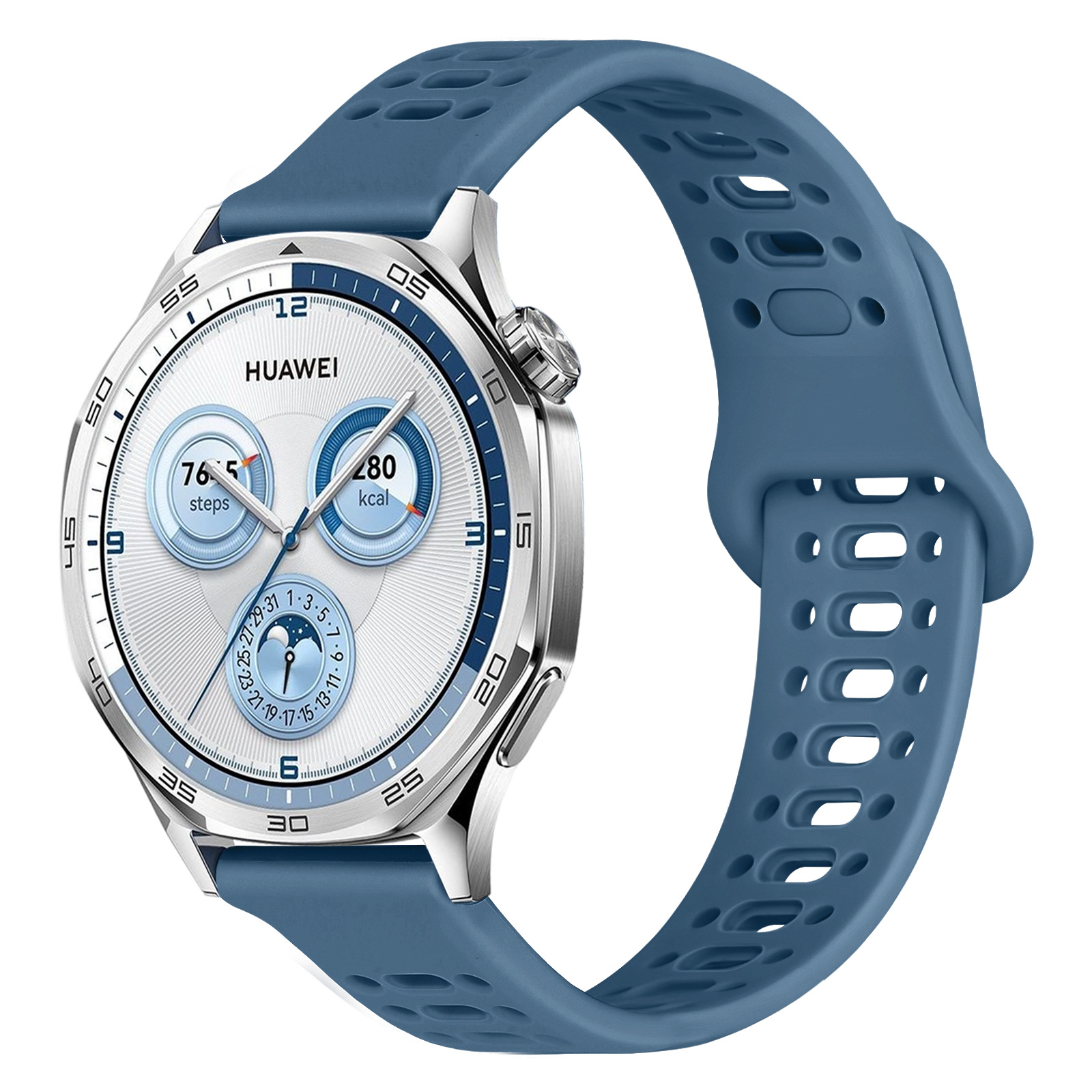 It is suitable for the Huawei GT 5/4 Pro watch strap and the Samsung Watch 7/6 button version with a hollowed-out sports silicone strap Item Picture