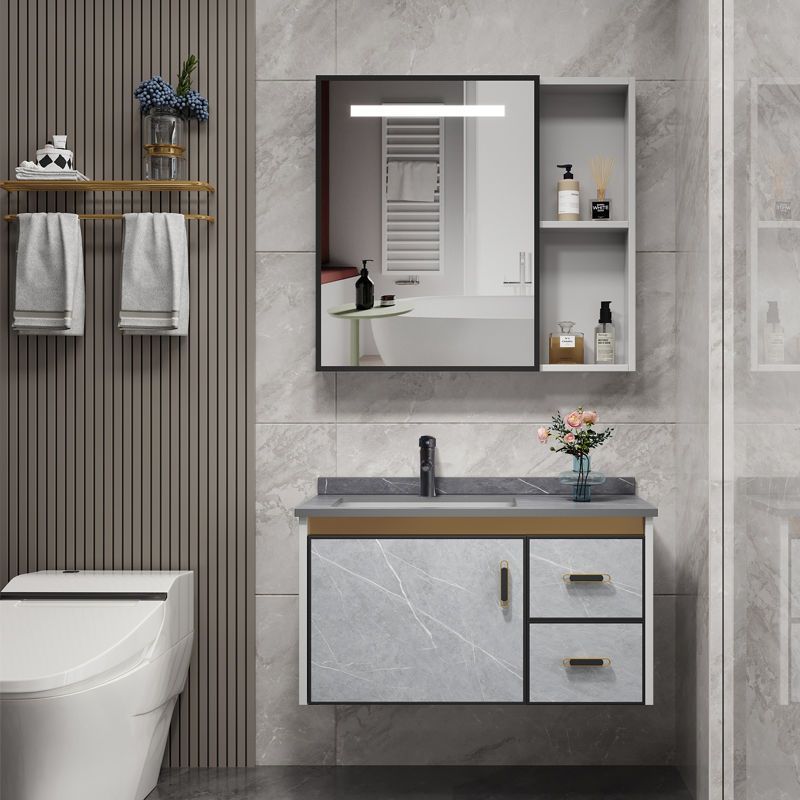 Space aluminum alloy bathroom cabinet, integrated bathroom washbasin, ceramic washbasin, smart mirror cabinet Application Scenario