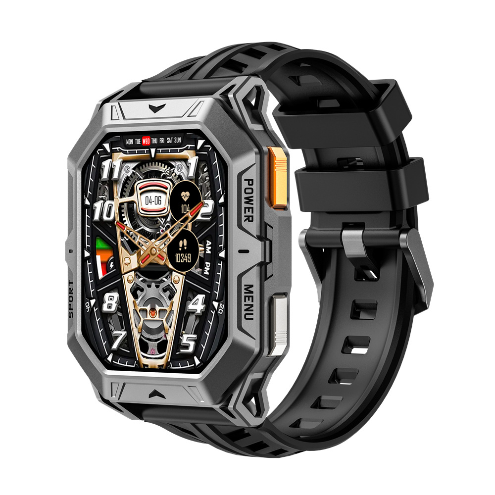 The cross-border X1PRO smartwatch features Bluetooth communication, voice assistant, barometer, step meter, compass, GPS and sports watch full figure