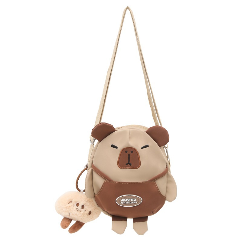 2024 Trendy cartoon versatile crossbody bag for girls' birthday, cute bear single-shoulder bag, design sense, niche casual bag for girls Item Picture