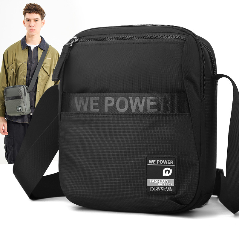 WEPOWER's new personalized, trendy and fashionable single-shoulder crossbody bag for men's casual, lightweight outdoor travel and business full figure